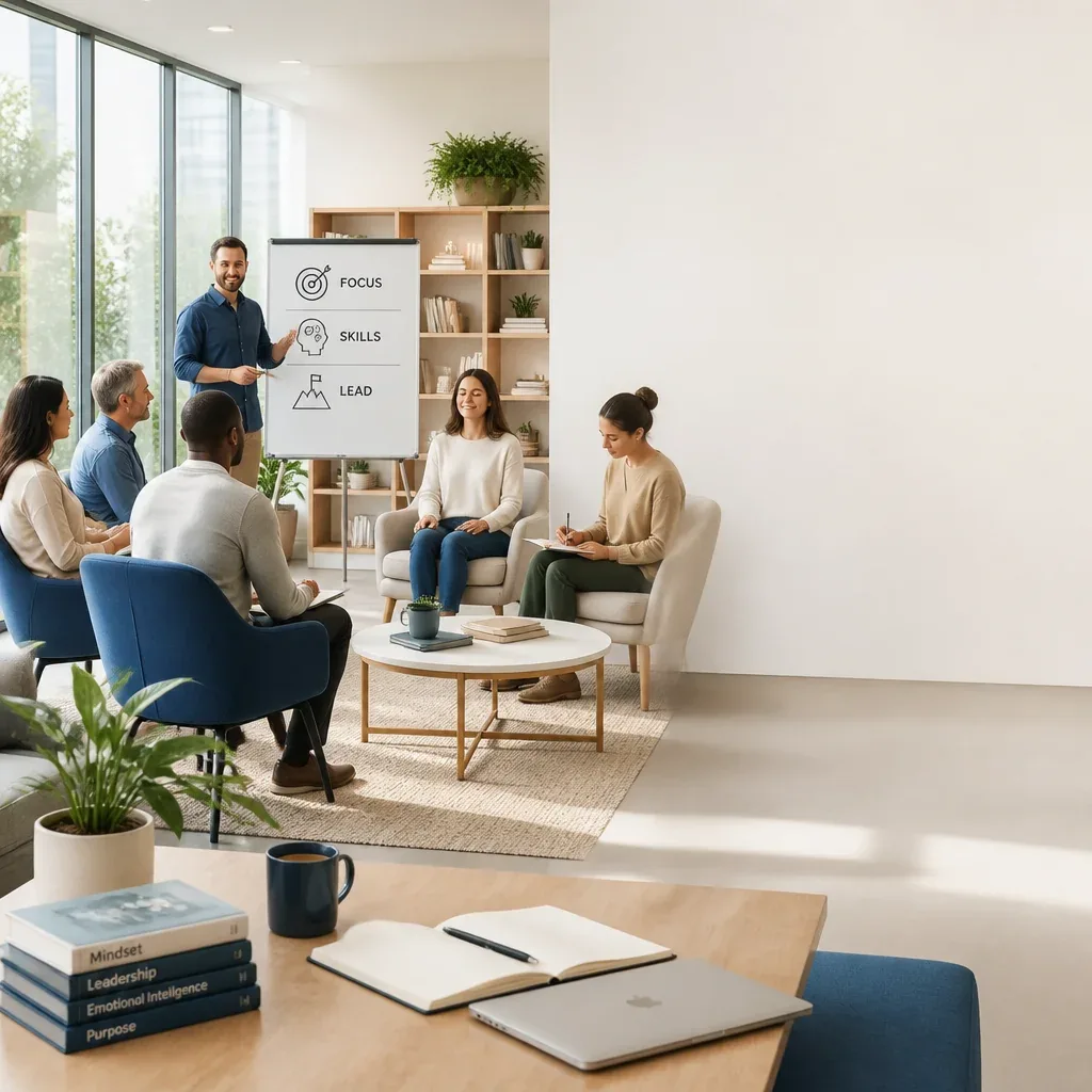 Group workshop at ElevYSoul focused on a founder case study