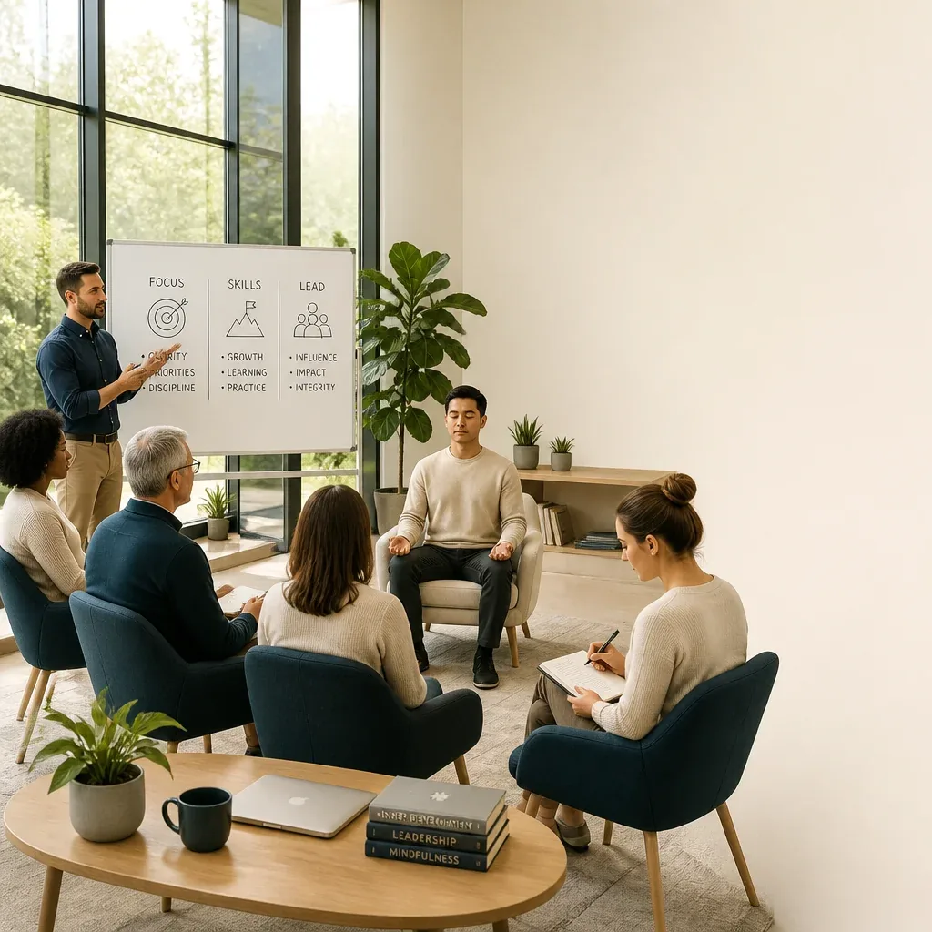 Entrepreneur working with inner development toolkit
